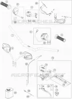 GUIDON / COMMANDES pour KTM 1290 SUPER ADVENTURE S ORANGE de 2019