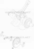 ARBRE D'EQUILIBRAGE pour KTM 1290 SUPER ADVENTURE S ORANGE de 2019