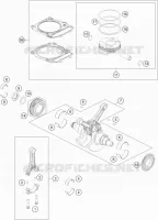 VILEBREQUIN / PISTON pour KTM 1290 SUPER ADVENTURE S ORANGE de 2019