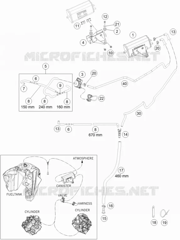 EVAPORATIVE CANISTER KTM MOTO 1290 2020 SUPER ADVENTURE  1290 SUPER ADVENTURE R TKC
