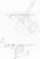 ARBRE D'EQUILIBRAGE pour KTM 1290 SUPER ADVENTURE R TKC de 2019