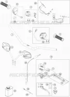 GUIDON / COMMANDES pour KTM 1290 SUPER ADVENTURE R TKC de 2019
