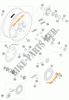 ROUE ARRIERE pour KTM 990 SUPER DUKE ORANGE de 2009