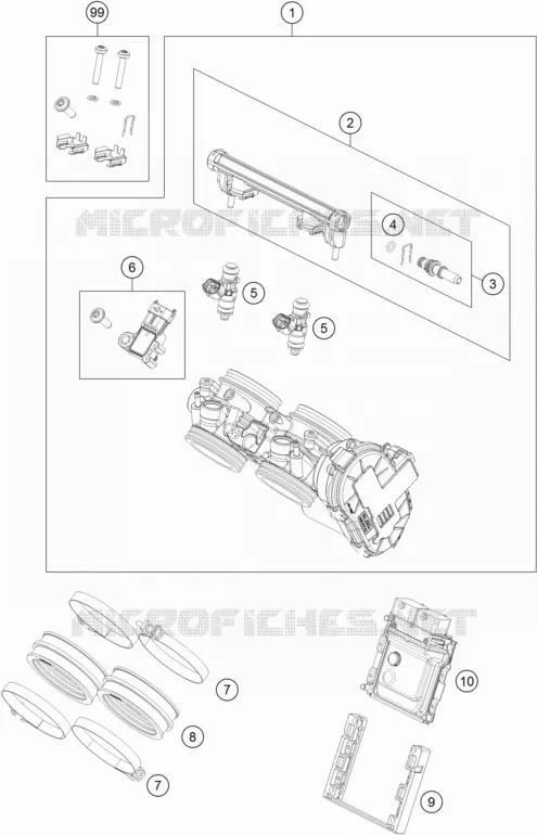BOITIER PAPILLON INJECTION KTM MOTO 790 2020 ADVENTURE  790 ADVENTURE R RALLY
