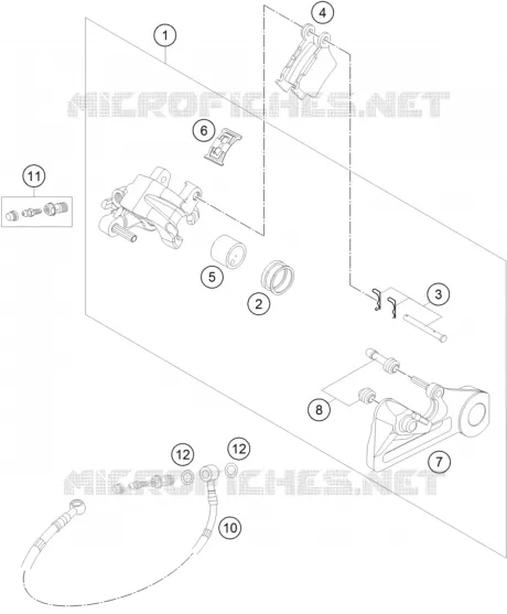 ETRIER DE FREIN AR KTM MOTO 150 2020 XC  150 XC-W TPI