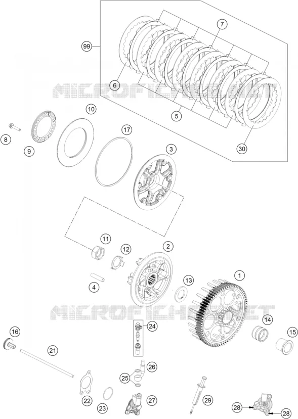EMBRAYAGE KTM MOTO 250 2019 XC-F  250 XC-F
