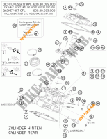 CULASSE ARRIERE pour KTM 990 SUPER DUKE ORANGE de 2009