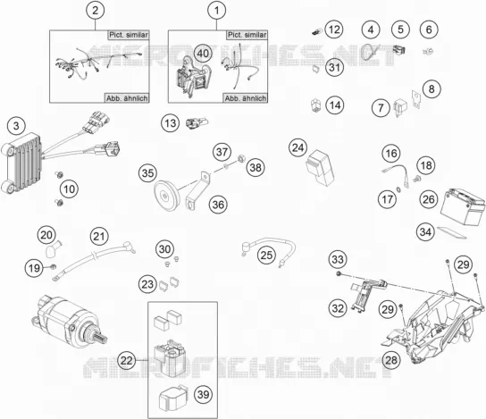 FAISCEAU ELECTRIQUE KTM MOTO 250 2019 EXC-F  250 EXC-F CKD