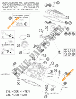 CULASSE ARRIERE pour KTM 990 SUPER DUKE ORANGE de 2009