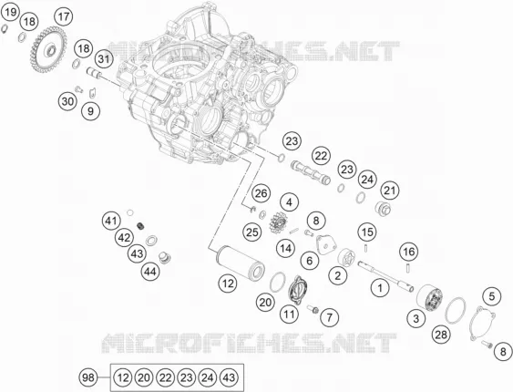 POMPE A HUILE KTM MOTO 350 2020 EXC-F  350 EXC-F SIX DAYS - CKD