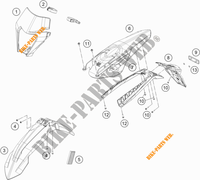 PLASTIQUES pour KTM 250 EXC SIX DAYS TPI de 2020