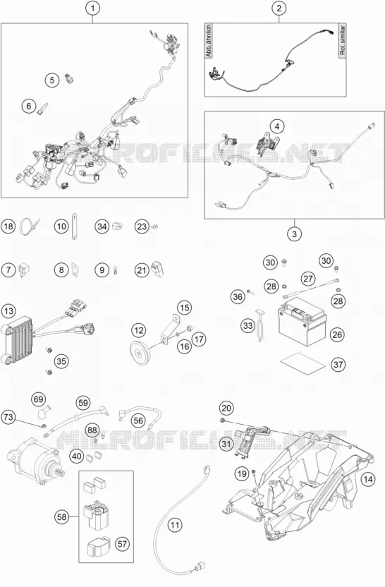 FAISCEAU ELECTRIQUE KTM MOTO 250 2019 EXC  250 EXC TPI