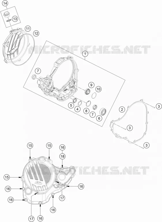 CARTER EMBRAYAGE KTM MOTO 250 2019 SX-F  250 SX-F