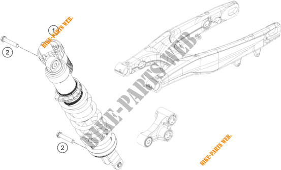 AMORTISSEUR pour KTM 450 SX-F HERLINGS REPLICA de 2019