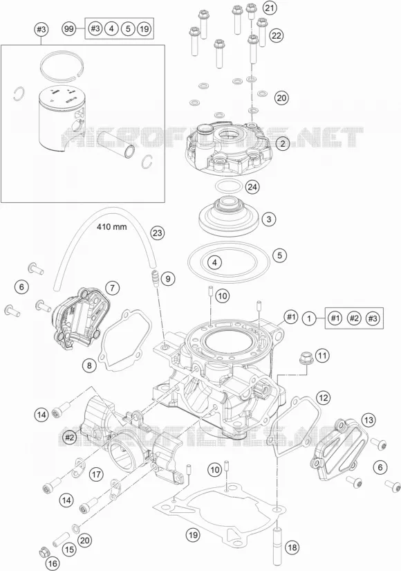 CYLINDRE KTM MOTO 85 2020 SX  85 SX 19/16