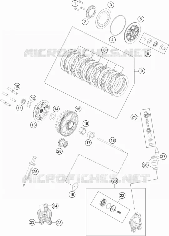 EMBRAYAGE KTM MOTO 85 2020 SX  85 SX 19/16