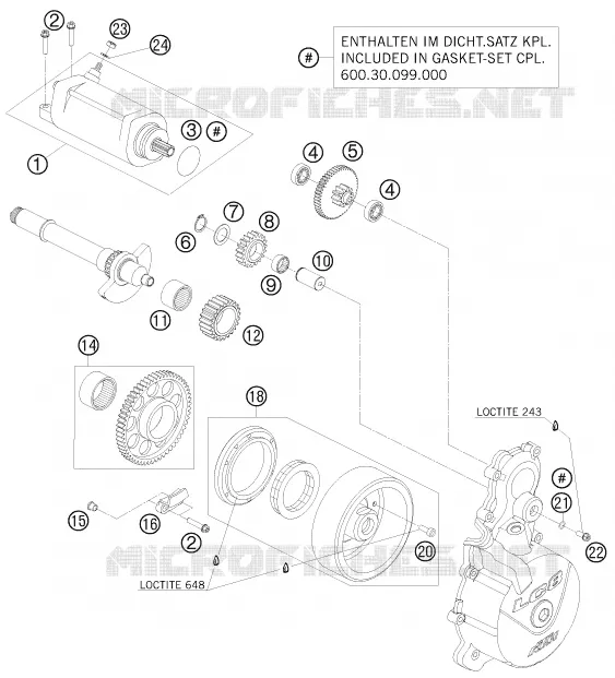 DEMARREUR ELECTRIQUE KTM MOTO 990 2008 SUPERDUKE  990 SUPER DUKE BLACK