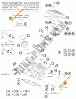 CULASSE ARRIERE pour KTM 990 SUPER DUKE ORANGE de 2008