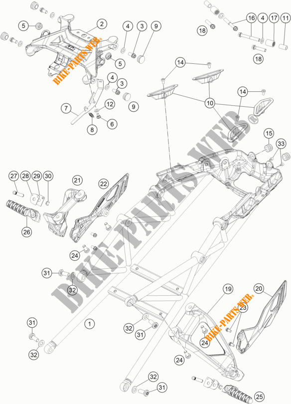 BOUCLE ARRIERE pour KTM 1290 SUPER DUKE GT BLACK de 2018