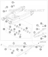 BRAS OSCILLANT  pour KTM 990 SUPER DUKE BLACK de 2008