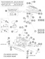 CULASSE ARRIERE pour KTM 990 SUPER DUKE BLACK de 2008