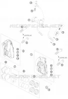 ETRIER DE FREIN AVANT pour KTM 990 SUPER DUKE BLACK de 2008