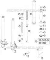 FOURCHE (PIECES) pour KTM 990 SUPER DUKE BLACK de 2008