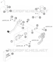 MAITRE CYLINDRE DE FREIN ARRIERE pour KTM 990 SUPER DUKE BLACK de 2008