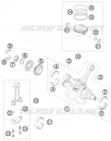 VILEBREQUIN / PISTON pour KTM 990 SUPER DUKE BLACK de 2008