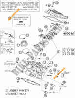 CULASSE ARRIERE pour KTM 990 SUPER DUKE ANTHRACITE de 2007