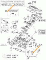 CULASSE ARRIERE pour KTM 990 SUPER DUKE ANTHRACITE de 2007