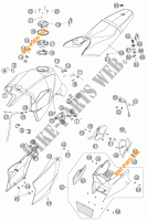 RESERVOIR / SELLE pour KTM 990 SUPER DUKE ANTHRACITE de 2007