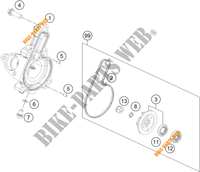 POMPE A EAU pour KTM RC 390 WHITE - B.D. de 2020