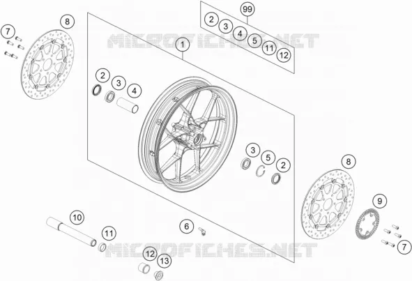 ROUE AVANT KTM MOTO 890 2020 DUKE  890 DUKE R