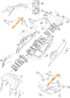 PLASTIQUES pour KTM 390 DUKE WHITE de 2021