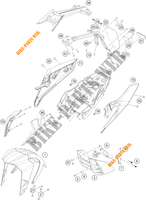 PLASTIQUES pour KTM 390 DUKE WHITE - B.D. de 2021
