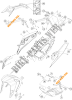 PLASTIQUES pour KTM 390 DUKE WHITE - CKD de 2021