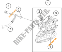 ETRIER DE FREIN AR pour KTM 390 DUKE WHITE - B.D. de 2021