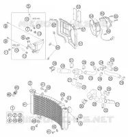CIRCUIT DE REFROIDISSEMENT pour KTM 990 SUPER DUKE BLACK de 2007