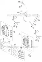 ETRIER DE FREIN AVANT pour KTM 990 SUPER DUKE BLACK de 2007