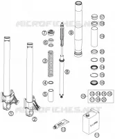 FOURCHE (PIECES) pour KTM 990 SUPER DUKE BLACK de 2007