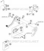 MAITRE CYLINDRE DE FREIN ARRIERE pour KTM 990 SUPER DUKE BLACK de 2007