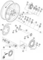 ROUE ARRIERE pour KTM 990 SUPER DUKE BLACK de 2007