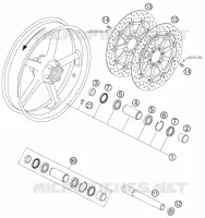 ROUE AVANT pour KTM 990 SUPER DUKE BLACK de 2007