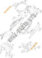 PLASTIQUES pour KTM 390 DUKE SILVER - B.D. de 2021
