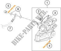 ETRIER DE FREIN AR pour KTM 390 DUKE WHITE - B.D. de 2021