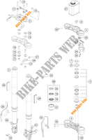 FOURCHE / T DE FOURCHE pour KTM 390 DUKE WHITE - B.D. de 2021