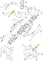 PLASTIQUES pour KTM 390 DUKE WHITE - B.D. de 2021