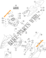 RESERVOIR / SELLE pour KTM 390 DUKE SILVER - B.D. de 2021