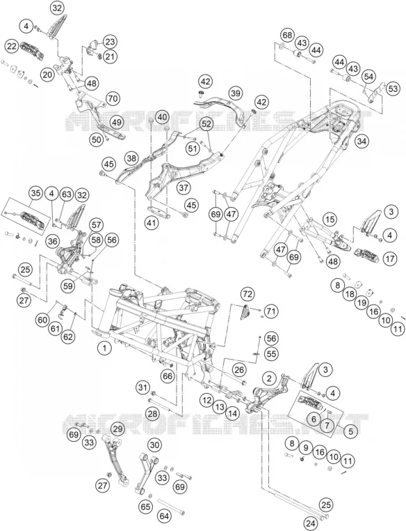 CADRE KTM MOTO 250 2021 DUKE  250 DUKE BLACK